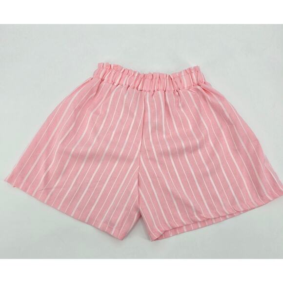 Vintage 80's Violeta Pink & White Striped Shorts – Size S (Waist 12”) - Picture 3 of 4